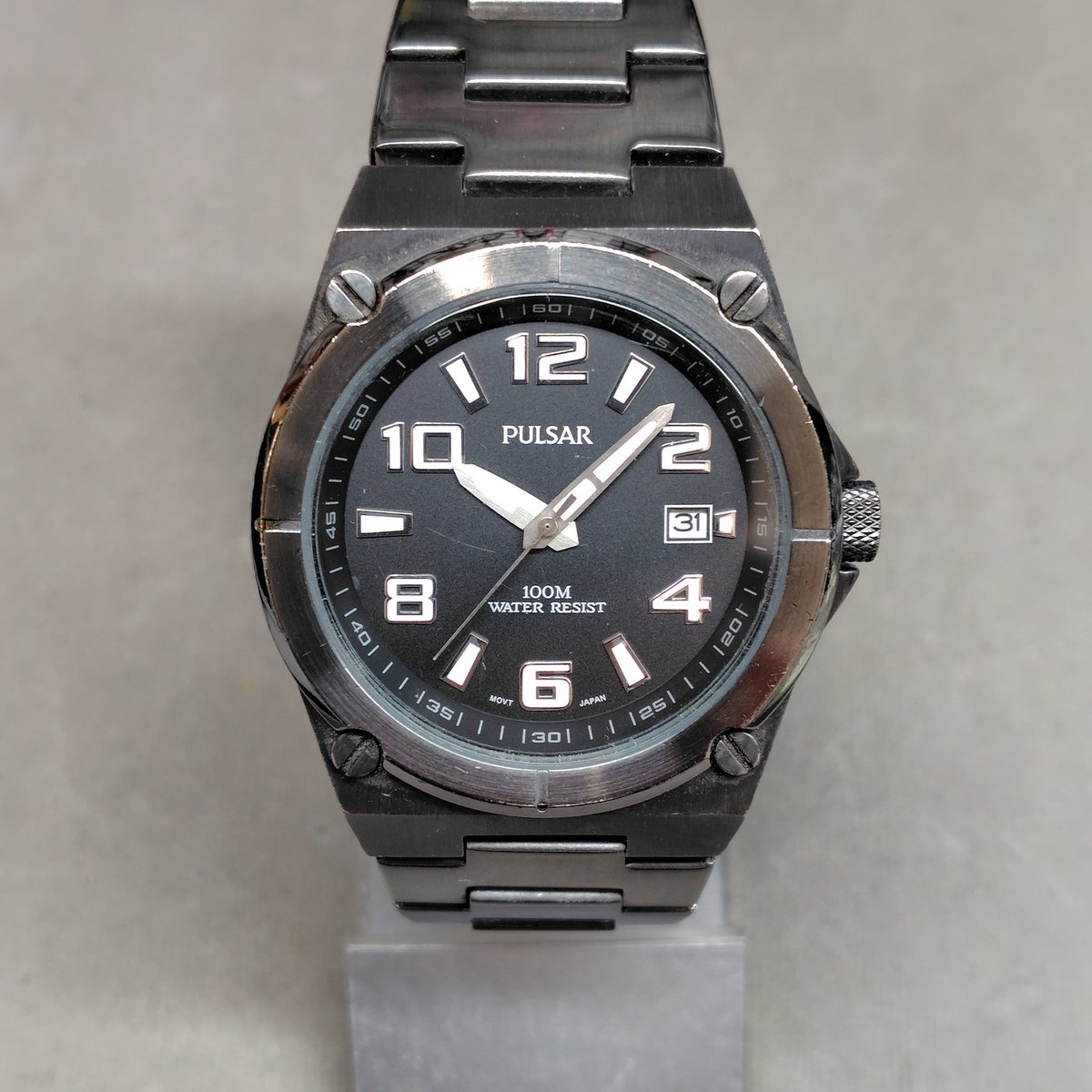 SEIKOのPULSAR、電池交換と防水テストが完了しました。