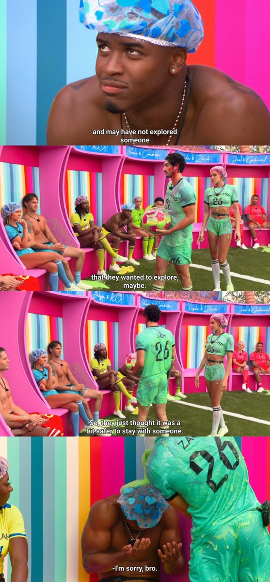 hobicuffed's tweet photo. the boys acting like they dont understand Aniya is crazy when they were the first to question KC's intentions by choosing him for shady questions in challenges @LoveIslandUSA #LoveIslandUSA https://t.co/yVT4oIOZJb