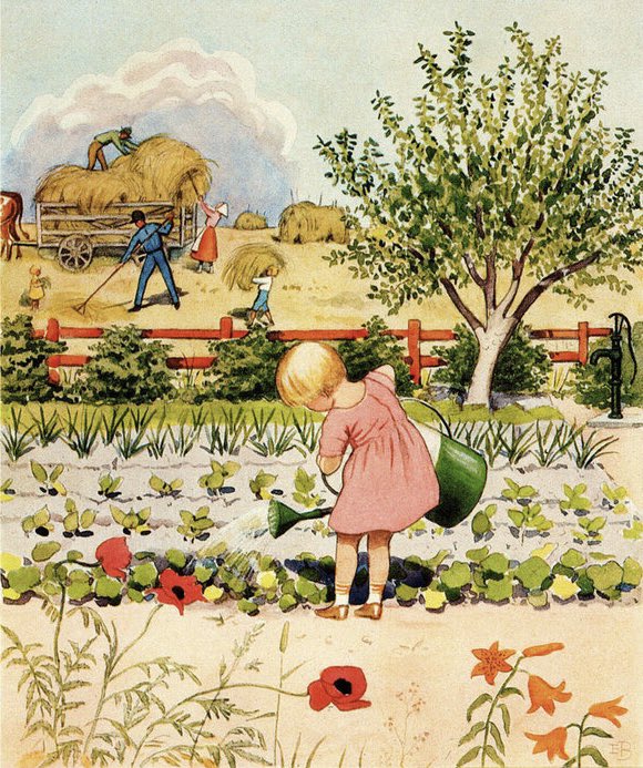 ArtGuideAlex's tweet photo. July 1904 Around The Year #ElsaBeskow #Jul1 https://t.co/zHutDcDg8m