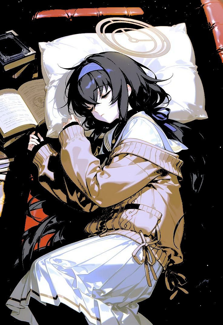 Glitchedwhisper's tweet photo. Finalmente, se quedó dormida. https://t.co/P2Gmgk9cgY