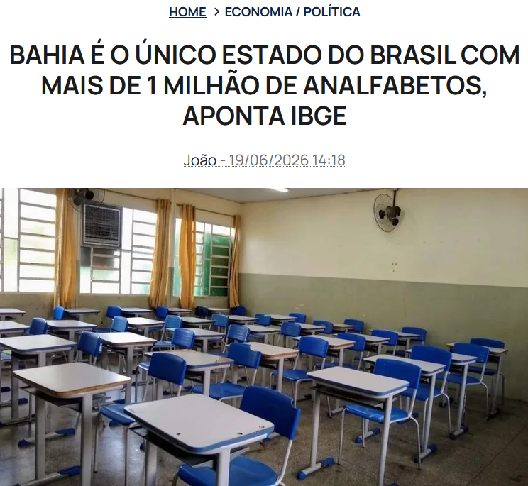 MarPetrucelli's tweet photo. Bahia, estado governado pelo PT de Jaques Wagner há 20 anos!
Se tiverem algum outro comentário a respeito, fiquem à vontade! https://t.co/Yi50oA4DaZ