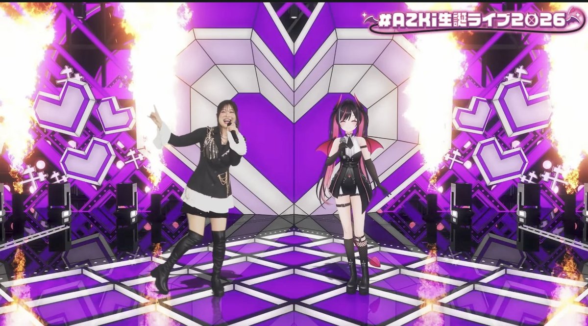 RebMev's tweet photo. ハッピーバースデー！！
歌豪華や！
炎やば
#AZKi生誕ライブ2026 https://t.co/YJuYigV9rz