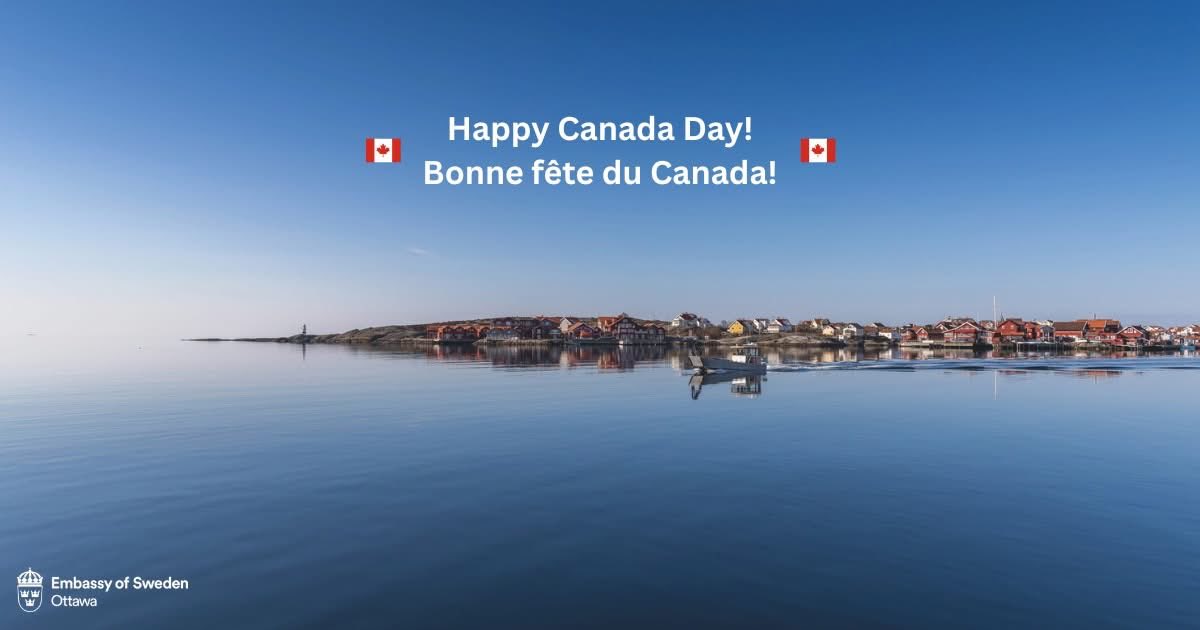 SwedeninCAN's tweet photo. Wishing all our partners, friends and followers a Happy Canada Day! 🇨🇦 https://t.co/t7AoCQtcML
