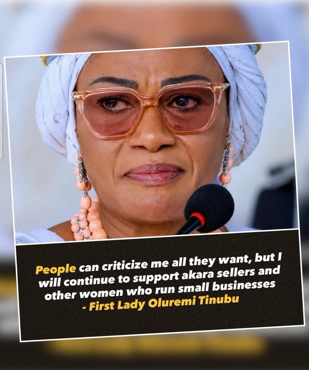 DescentMiles's tweet photo. Criticism will not stop me from empowering Akara sellers and other women traders. 
‐First lady-:... Oluremi Tinubu https://t.co/tl3IueRXuM