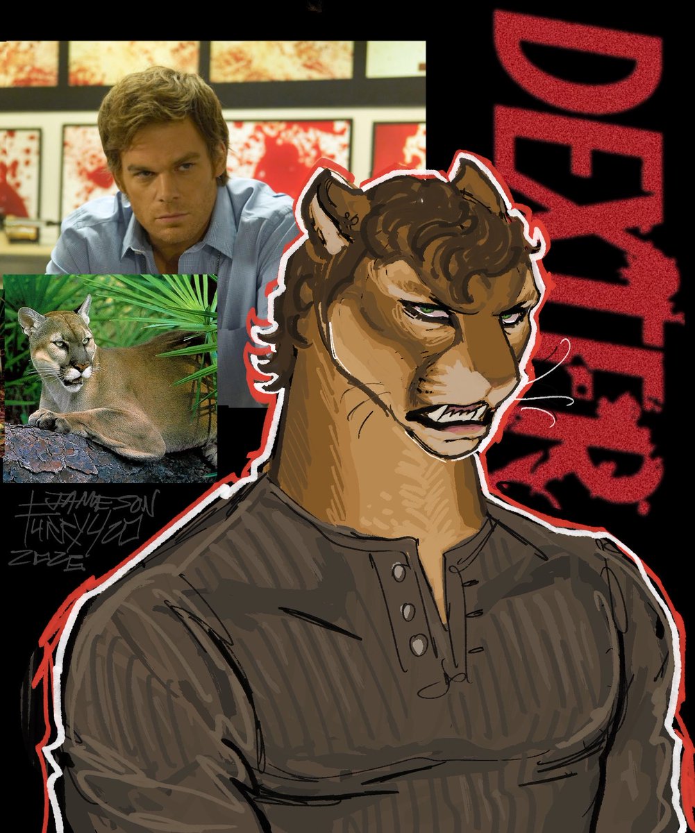 furryart420's tweet photo. Dexter Morgan as a Florida Panther https://t.co/g9a44yzx8q