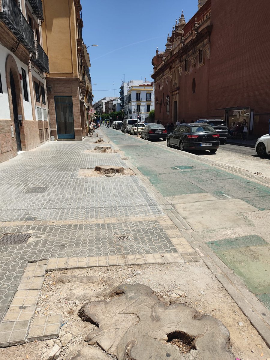 SVQ_Se_Levanta's tweet photo. Ante días como el de hoy, pensar que quienes tienen que crear una ciudad de sombras y reducir las islas de calor, lo que desarrollan son espacios inhabitables e intransitables.

Es descorazonador comprobar -como sevillanos de a pie- que el alcalde y su equipo gobiernan muy mal. https://t.co/IdQLZ2pM6f