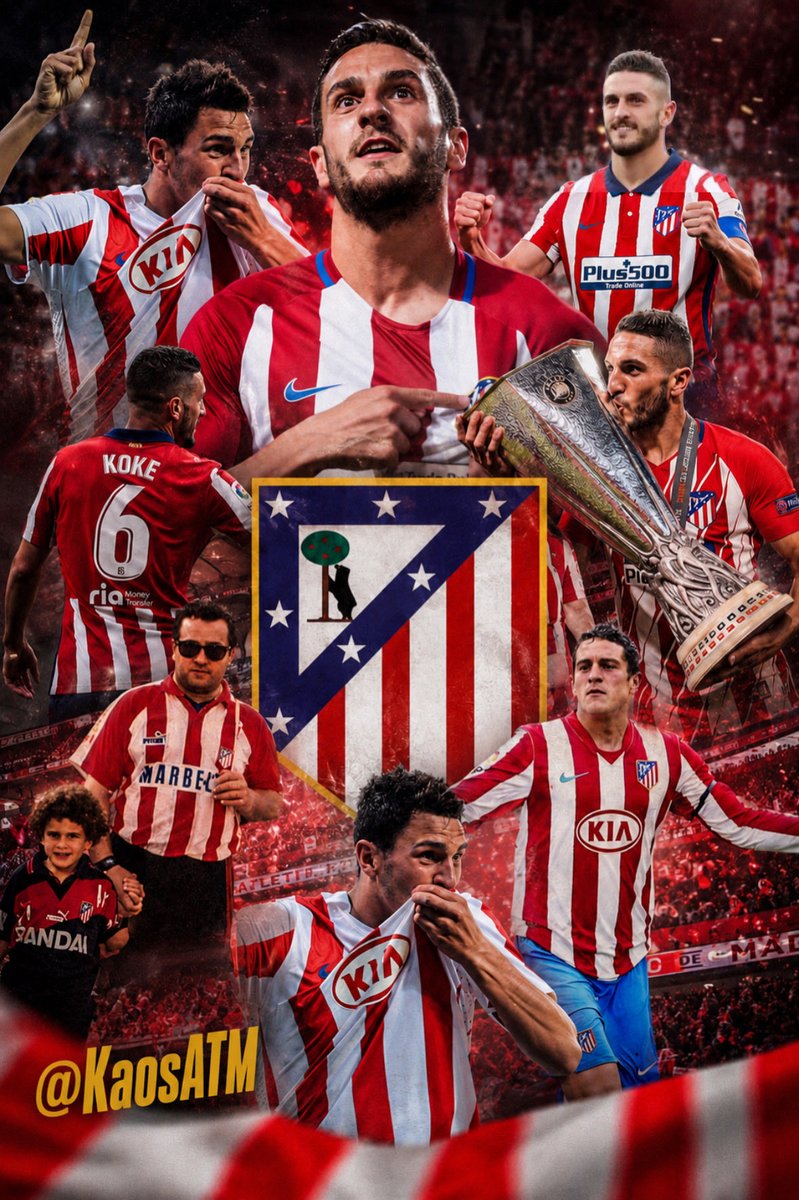 LatidosAtm's tweet photo. Algunos llevan el brazalete. Tú llevas al Atlético en el alma. Gracias por tanto, capitán. ❤️🤍 @Koke6 https://t.co/hylqFdlFKX