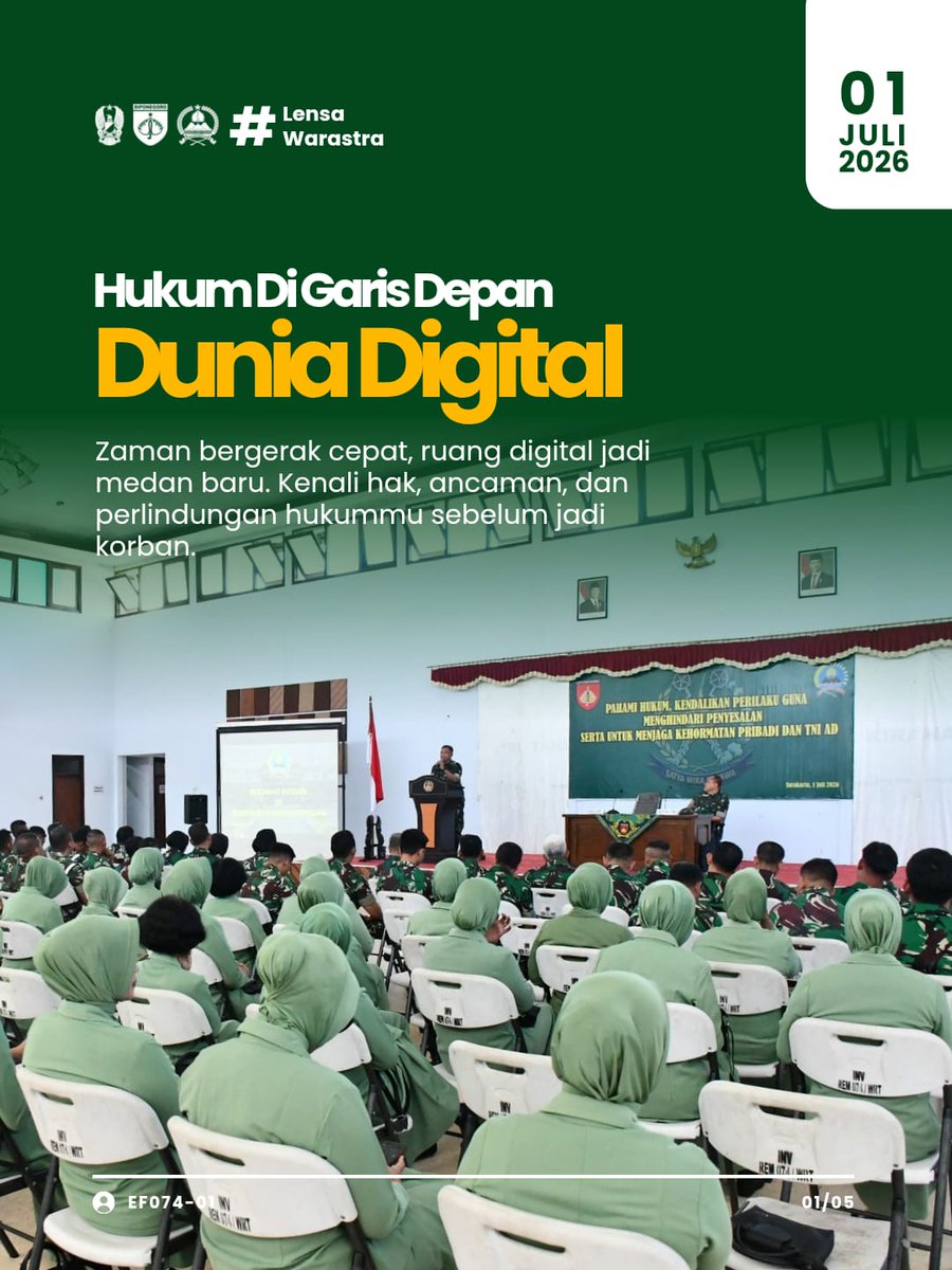 Korem074's tweet photo. 🚨Satu unggahan bisa jadi bukti atau bumerang🚨

Di era digital, hukum nggak lagi soal pasal yang jauh. Ia hidup di setiap klik, chat, dan transaksi yang kamu lakukan hari ini.

👉 Geser, dan lihat sisi hukum yang selama ini luput dari layar.

#KoremSolo #MelekHukum #JagaDataDiri https://t.co/iNhwE5v8QS