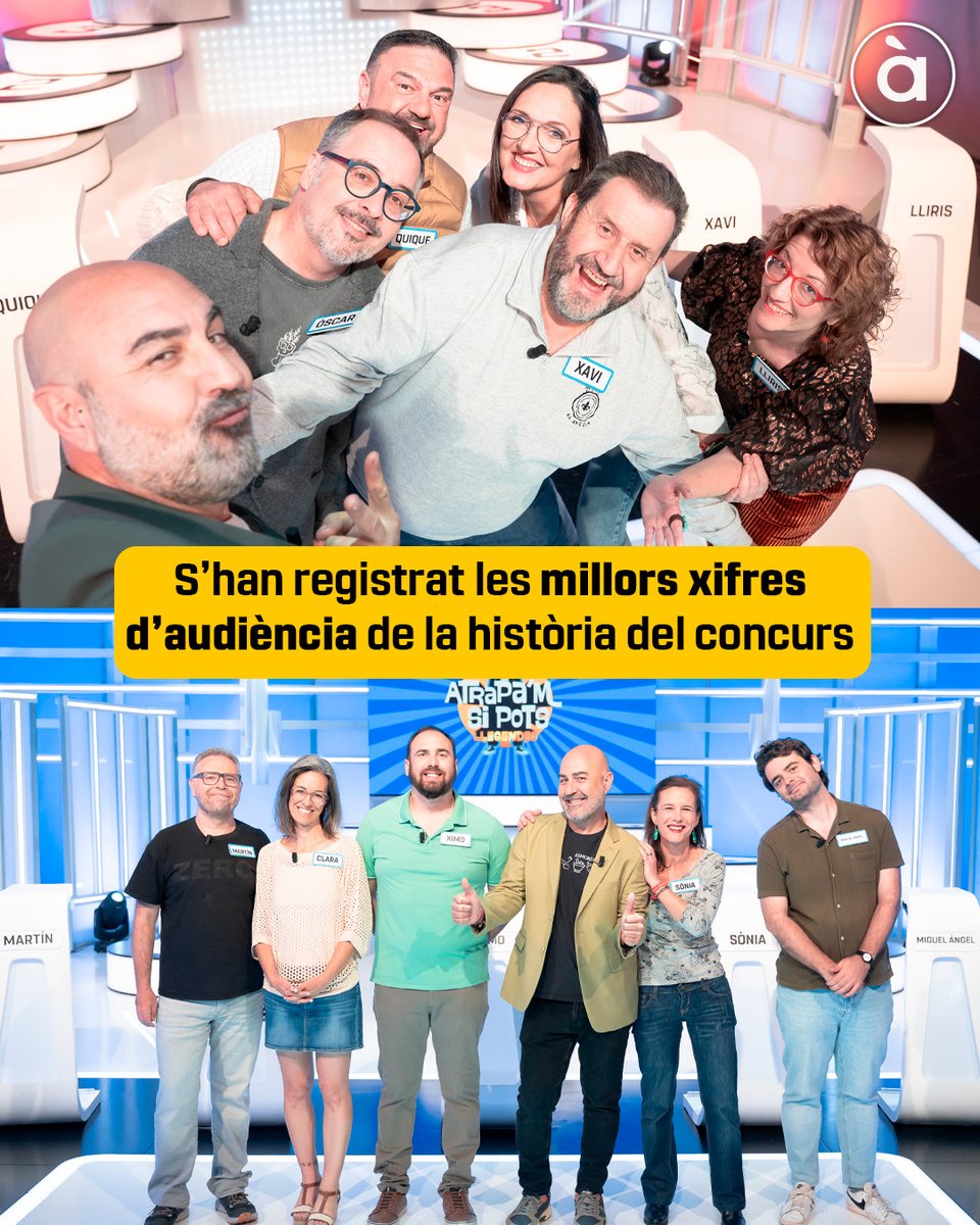 AtrapamAPunt's tweet photo. #AtrapamSiPots arriba a l'estiu amb una salut encomiable i amb les millors audiències de la seua història📊 

📊 Més de 130.000 espectadors en algunes emissions, i l'espai més vist d'@apunt_media durant molts dies gràcies a tu! 👉🏻 

Bon estiu! 😎☀ https://t.co/PAHKukHz0Z