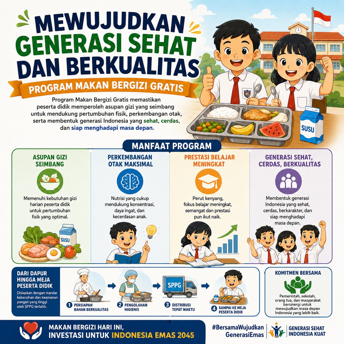 lmillerthriller's tweet photo. ๐ฅ Makan bergizi hari ini adalah investasi untuk masa depan Indonesia. ๐ฎ๐ฉ #ProgramMBG #MakanBergiziGratis #GenerasiSehat #IndonesiaEmas2045 #GiziSeimbang #AnakIndonesia #SDMUnggul #BadanGiziNasional #IndonesiaMaju #AstaCita https://t.co/GNUDIHOCQ0