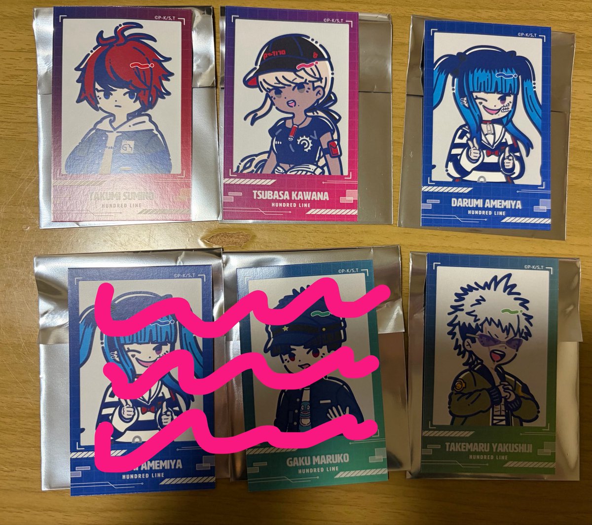 choco_3141003's tweet photo. 【交換 譲渡】HUNDRED LINE ハンドレッドライン ハンドラ れとぽぷ 缶バッジ カード

譲）⭐︎澄野、川奈、飴宮、厄師寺、喪白、銀崎
求）両種 ⭐︎面影、カード 過子or定価+送料

⭐︎は交換のみ。他は単体譲渡可能。
検索からもお気軽にお声掛けください。 https://t.co/WKaKnCZrX5