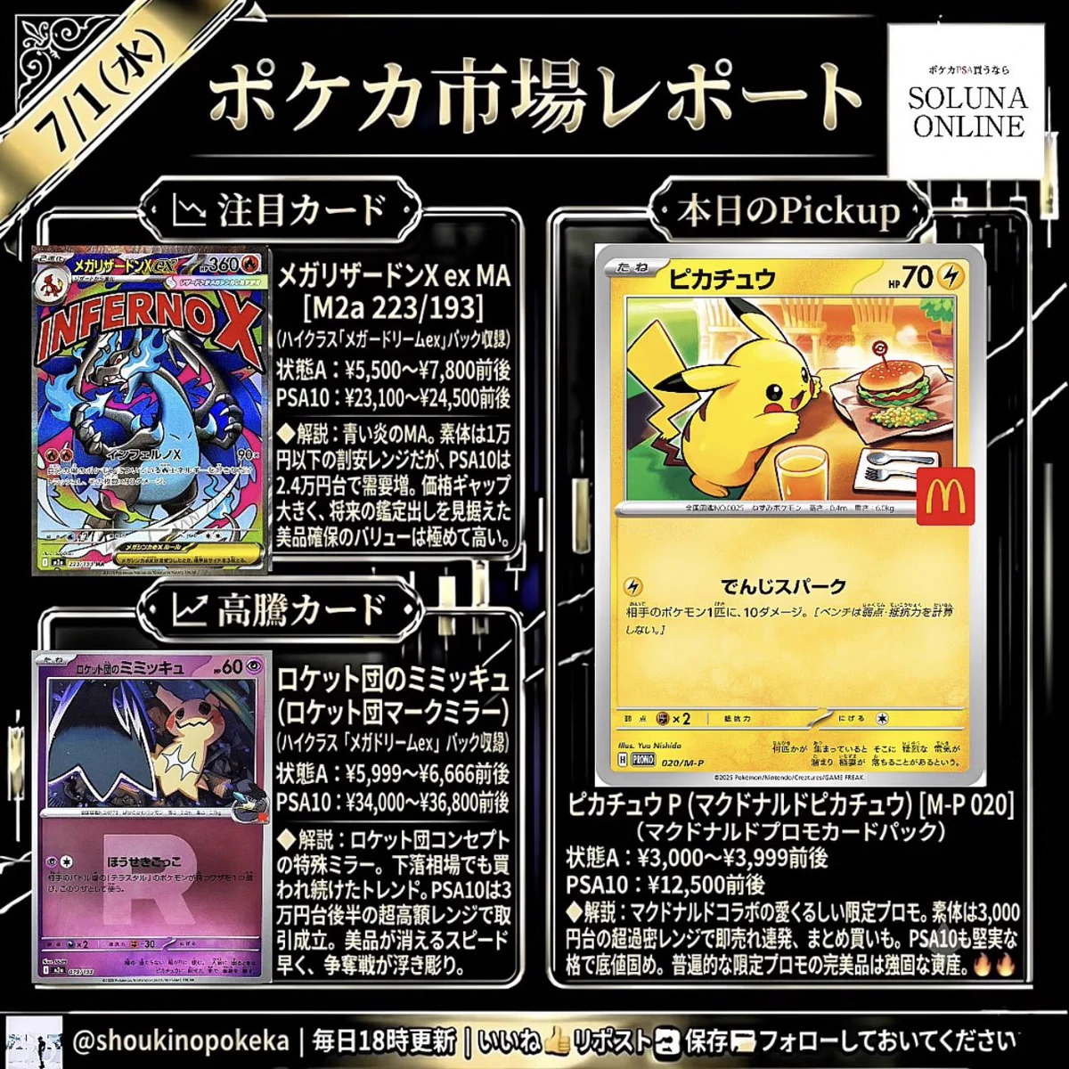 ロケット団ミミッキュ リザードンX ex メガゲンガーex ピカチュウ 他 ショウキ【ポケカコレクション投資】 on X: 