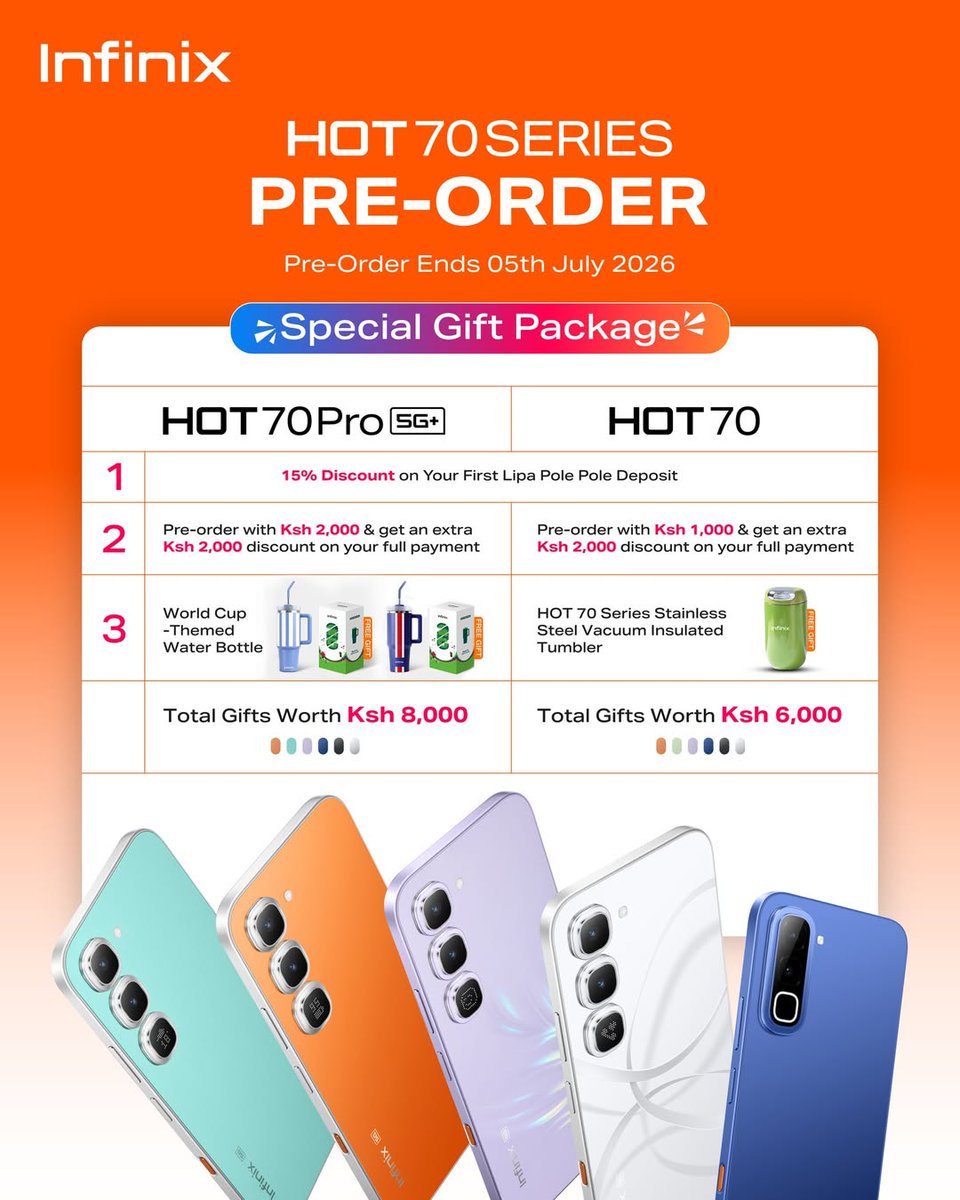 hannie_tram's tweet photo. New Infinix HOT 70 Pro is coming with powerful performance, a stunning display, and features you'll love.
📲 Pre-order yours today before 5th July and be among the first to experience the next HOT device 🔥 
#HOT70Pro #HOT70Series #ComingSoon #HOTLikeYou #InfinixHOT70PRO #NewHOT https://t.co/6X9ufrua9V