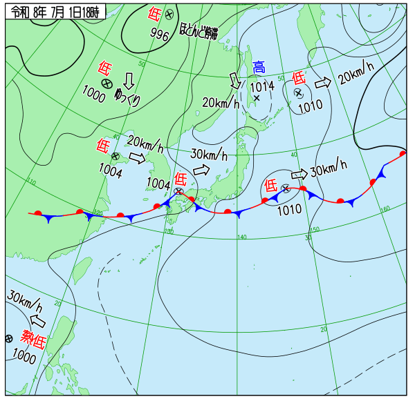 guardianlife3's tweet photo. 【全般気象解説情報（大雨・落雷・突風）】07/01気象庁発表
▼九州北部地方では2日にかけて、土砂災害に厳重警戒
▽西～東日本では2日にかけて、低い土地の浸水、河川の増水に注意･警戒
▼落雷や竜巻などの激しい突風にも注意 https://t.co/K95ZtQvtpL