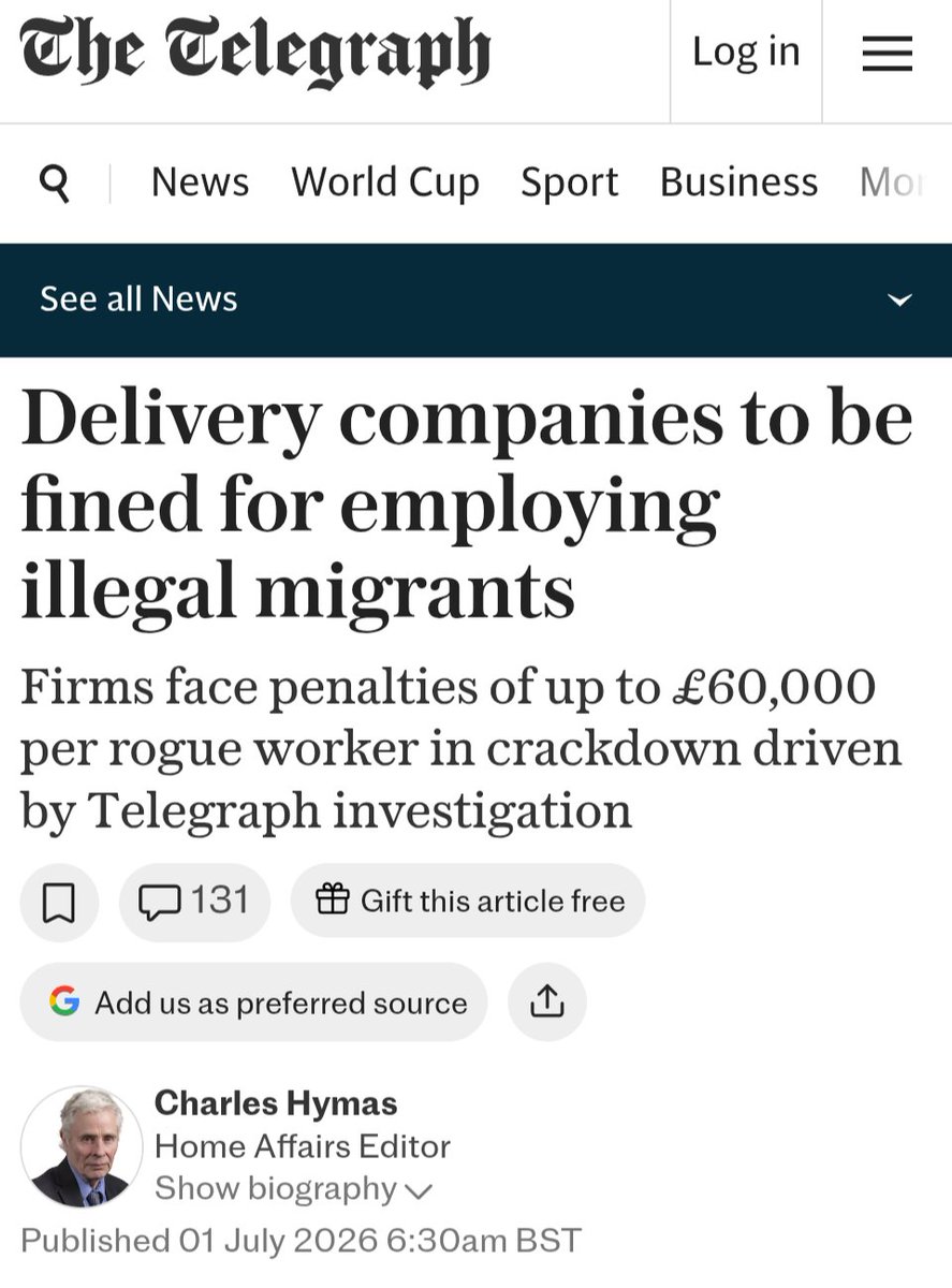 MigrationWatch's tweet photo. New immigration reforms announced this week:

- asylum seekers will no longer be given expensive newbuild homes
- delivery companies will be fined for hiring illegal immigrants
- refugees will be asked to make a contribution to the benefits they receive

Some may wonder: why, exactly, was any of this allowed in the first place?
