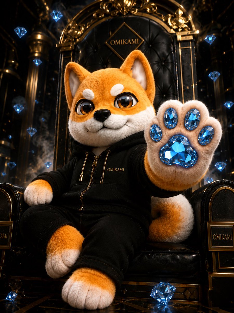 Repr1salX's tweet photo. Diamond paws only. 💪 

The throne does not reward fear.

It rewards patience, loyalty 
and the ones who never let go.

$OMIKAMI 💎🐾 https://t.co/mO5WDXmPJY