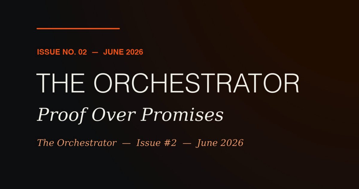 nlofinance's tweet photo. The Orchestrator, Issue #2 is out. Theme: Proof Over Promises. 📄

Last issue was the pitch. This one is the receipt. Every performance figure reads live from production and is reproducible onchain, so you can verify it yourself instead of taking our word for it.

Under the hood is a learning agent that routes a dollar to the best risk adjusted venue across both markets (Uniswap, PancakeSwap, Aave, Morpho) and both layers, protocols and curators. It moves only when a move actually pays, and most of the time it chooses to hold. Discipline over churn.

This issue also walks through what we shipped: NLO Live View, full capital transparency where you can watch the agent think and check every position and cost in real time at https://t.co/2TFvPAtxnY, plus the SDK release and a live TaskOn integration. And for the L1X community, the Capital Safe flywheel that turns deposits into real L1X buy pressure.

Read it and check everything yourself:
https://t.co/obVWLlxFG0