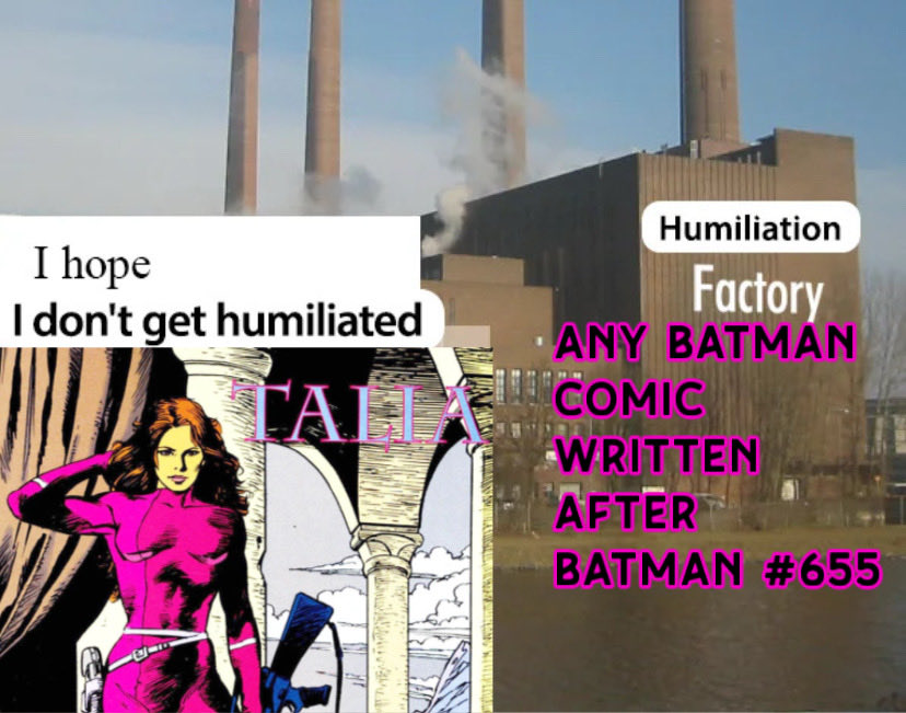 k0k0fraud's tweet photo. “Batman and Son/racist writing of Morrison retconned so Talia fans are whining for nothing.” 

but even to this day writers still wanking Morrison’s white dick to oblivion. It is just bad faith and bigotry to still brining that stuff up even after like FIVE retellings 🫩 https://t.co/DvqJhaPxhr