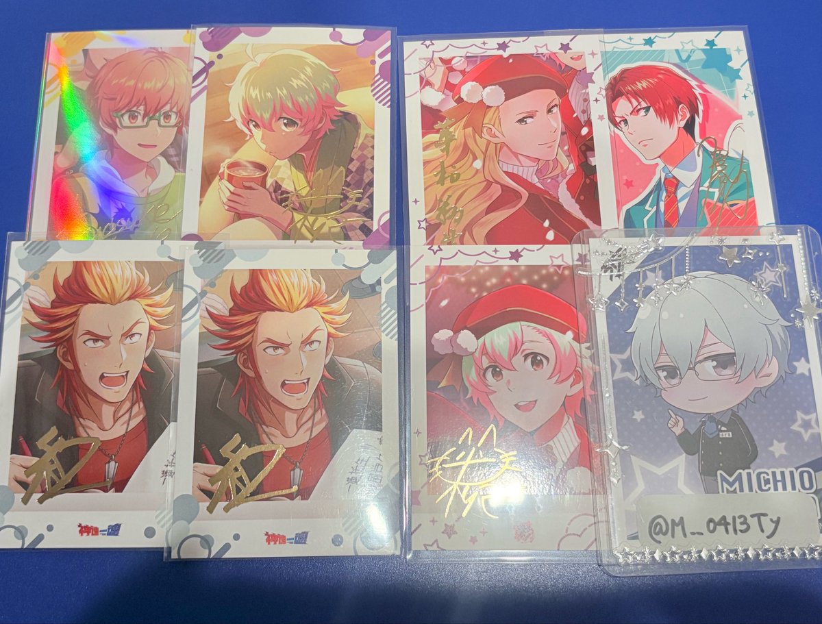 M__0413Ty's tweet photo. 【交換】SideM ぱしゃこれ 10弾 箔 箔押し
譲 : 箔 四季,幸広,大吾
画像2枚目 5弾 享介,キリオ,朱雀2
9弾 翔真,キリオ,鋭心

求 : 10弾 箔 道夫,類

郵送または衣装展（7/10,19）にて手渡し
検索からでもお声がけ下さい https://t.co/9uRWiBr5uh