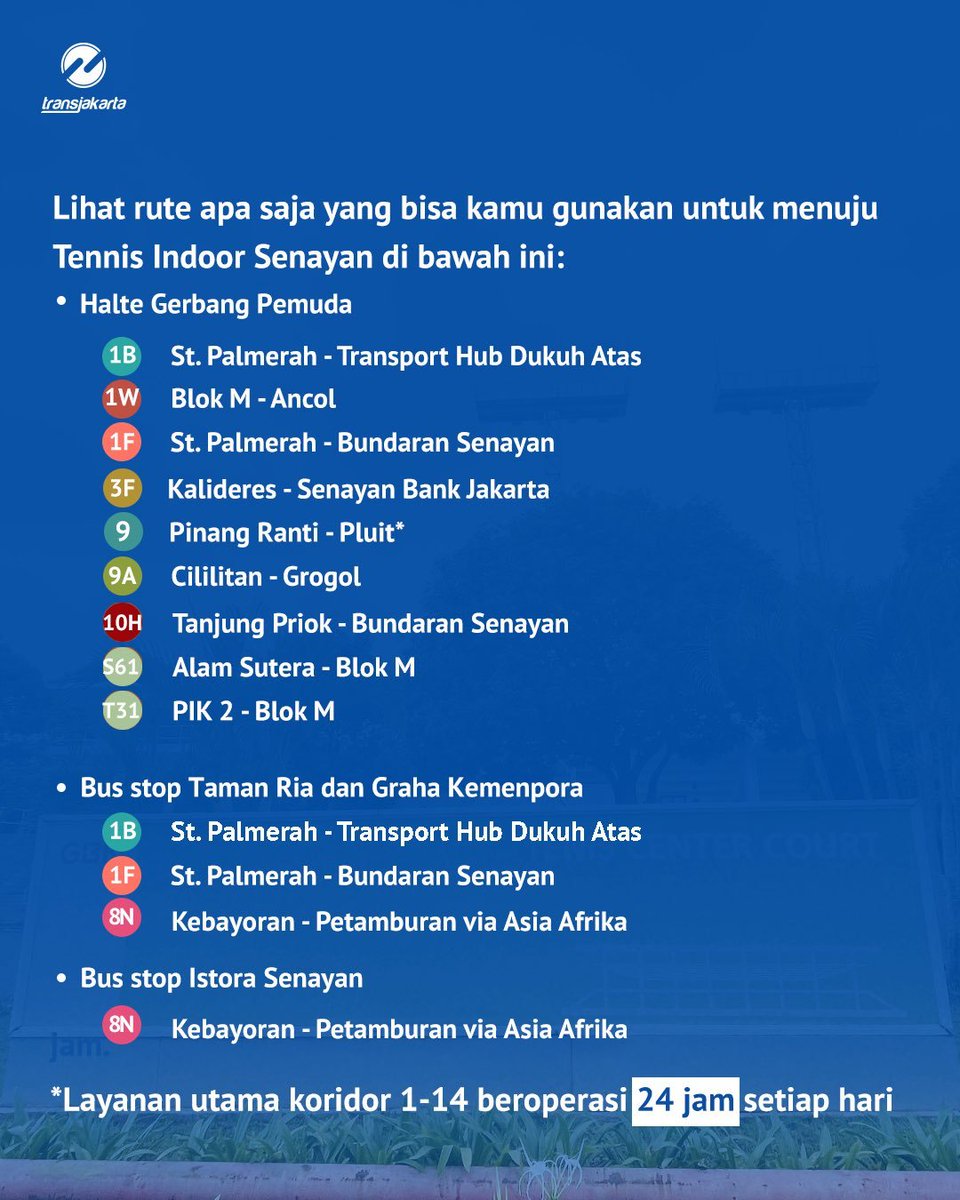 giiyaayaa's tweet photo. Rute ke Fanmeet JNJM Jakarta Tennis Indoor GBK

1. Naik ojol : Pilih Tennis Indoor, Pintu 1 GBK, Pintu 2 GBK atau Lapangan Baseball GBK

2. Naik MRT : turun di istora mandiri lanjut jalan ke gate 7 bisa nunggu boogie car

3. Naik Tije : kalian bisa liat di foto yaaa https://t.co/ZcsKIJVVPt