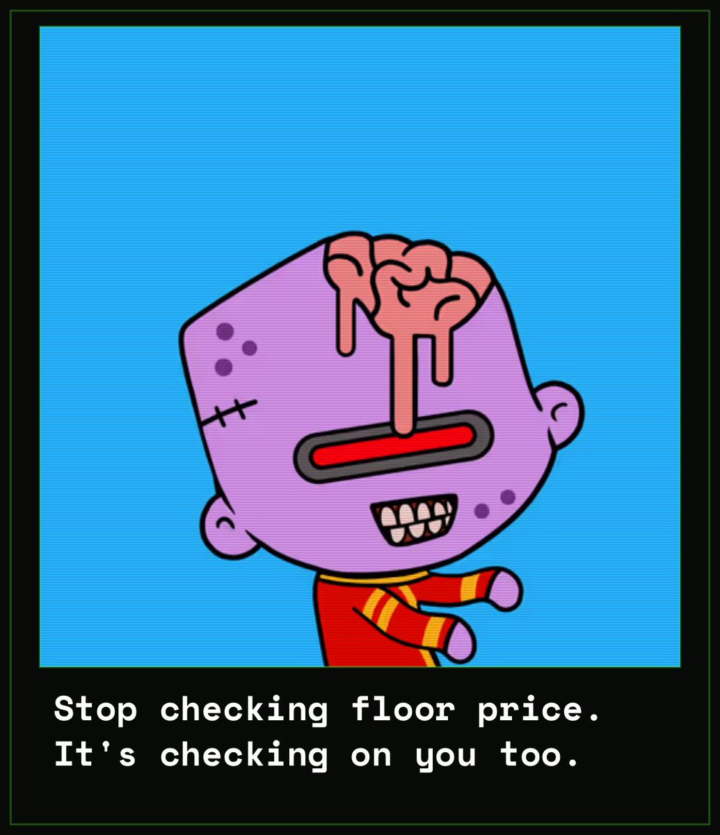 nft_mans's tweet photo. My rotten horoscope for today ☣️

"Stop checking floor price. It's checking on you too."

Get yours ↓ https://t.co/4klrG5GIAI https://t.co/DiYUNAjArQ