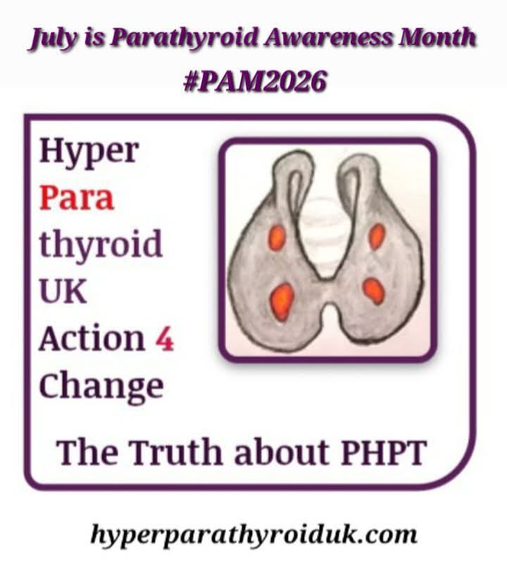 SpSallie's tweet photo. @jamesmurray_ldn July is Parathyroid Awareness Month #PAM2026. The NHS handling of Primary Hyperparathyroidism needs urgent overhaul. Thousands of women are mistreated/misdiagnosed by GPs &amp; endocrinologists, left to suffer bone loss/fractures/kidney stones/cognitive decline/CVD https://t.co/PldjRi08ba