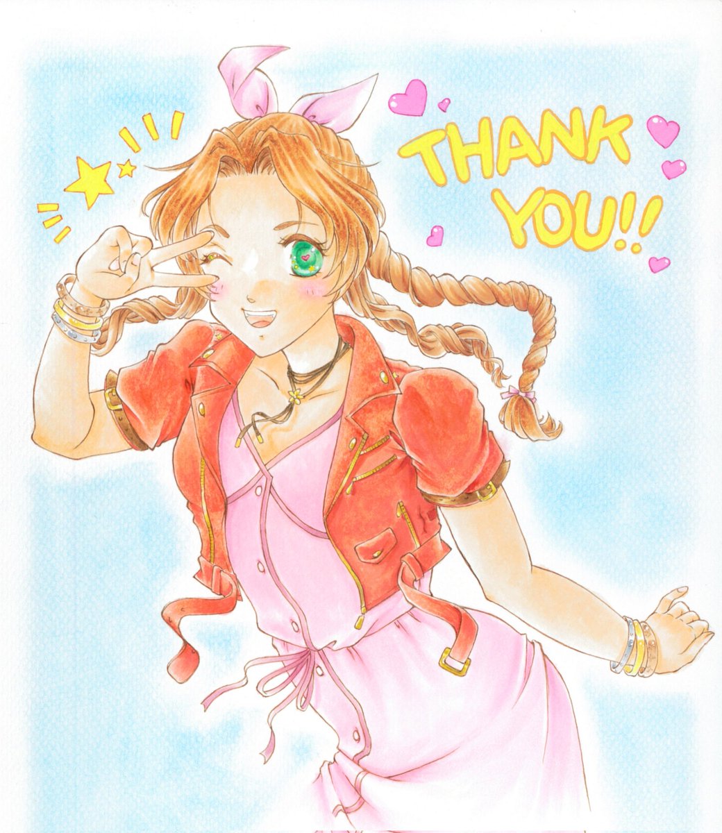 A180909's tweet photo. 引用のイラスト以外にもいいねやリポストありがとうございます✨
とても嬉しいです😊
3作目でもエアさんの笑顔を見たいですね🥰

キラキラ⭐️エアリス
#コピック https://t.co/XSZxDG1jVg