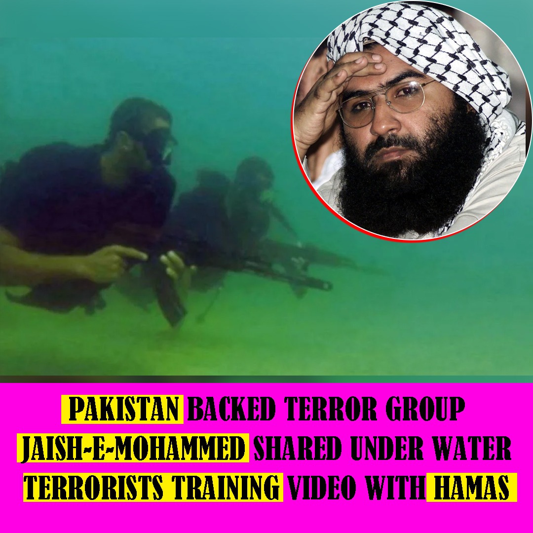 Abdulmir98's tweet photo. Unmasking the global terror network. Reports reveal that the Pakistan-backed terror outfit Jaish-e-Mohammed shared an underwater terrorist training video with Hamas. A stark reminder of the continuous cross-border threats to global security. #Terrorism #GlobalSecurity https://t.co/JntdtClYfh