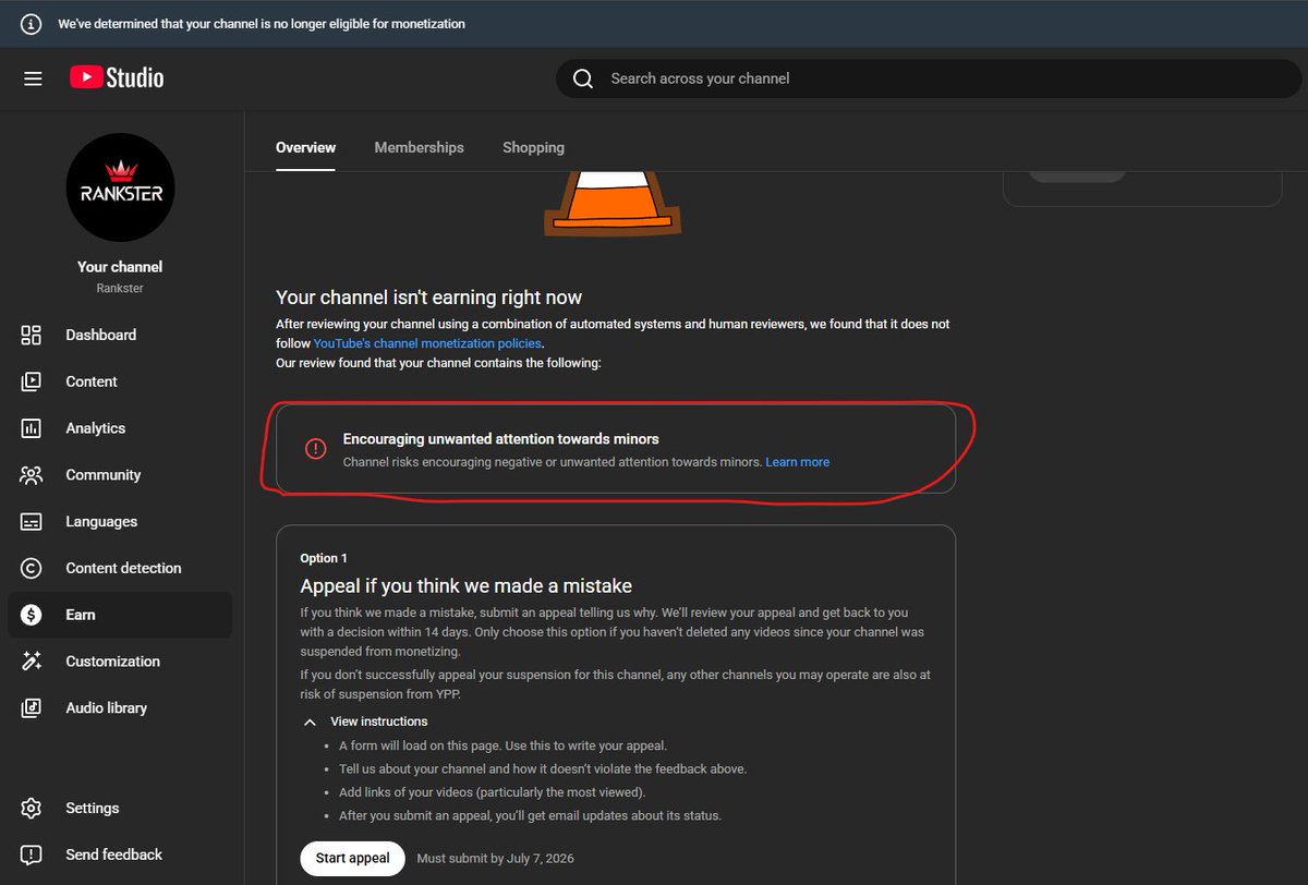 ehtizan9's tweet photo. Hi @TeamYouTube @YouTubeLiaison @YouTubeIndia , My channel 'Rankster' was wrongly demonetized for 'Minor Safety'policy. I've NEVER made content violating this. Here's my exact human workflow video attached. Please get a HUMAN specialist to review my channel. This is my livelihood https://t.co/A9yjS1iqEk