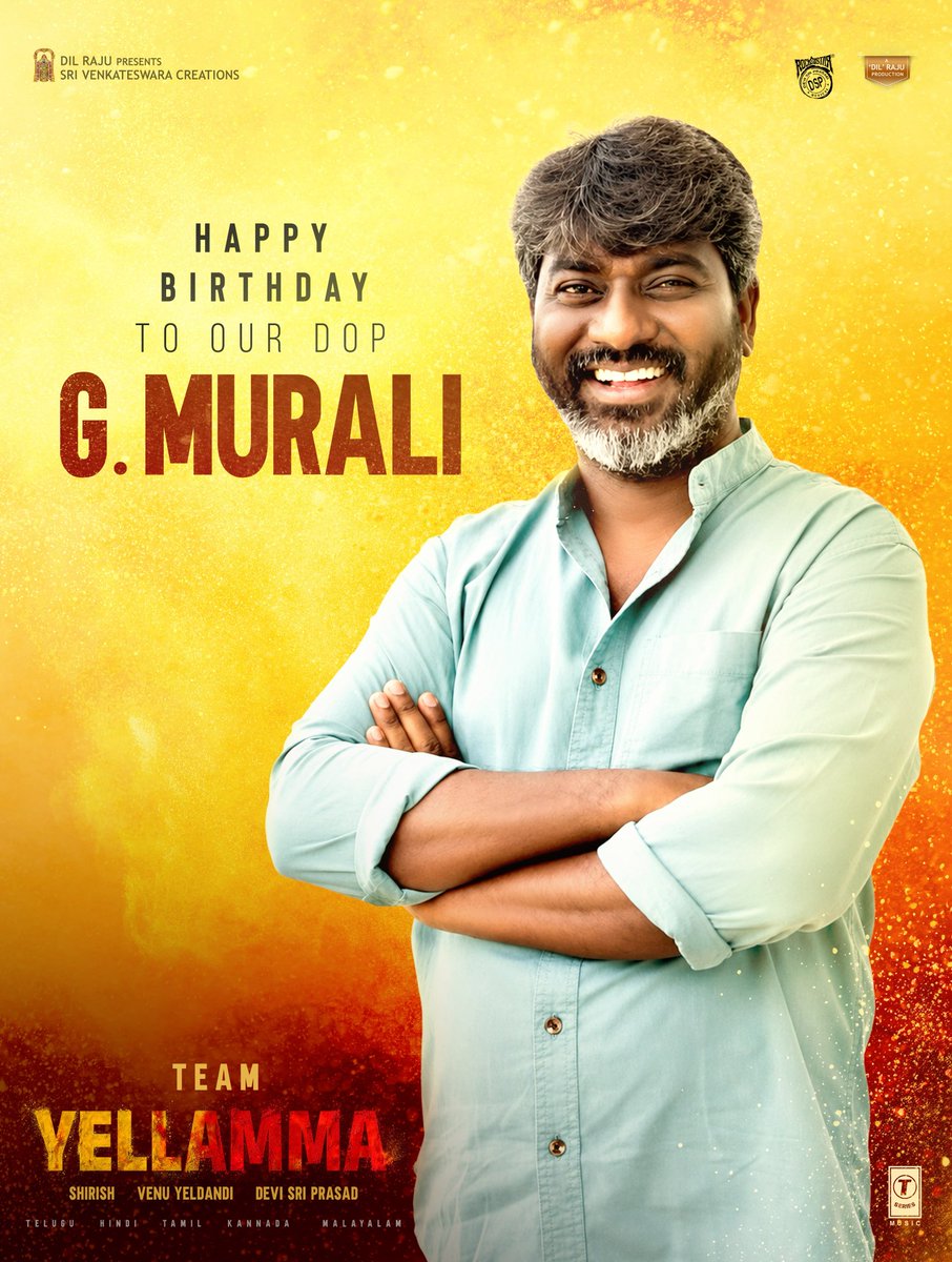 UrsVamsiShekar's tweet photo. Team #Yellamma wishes their DOP @muraligdop a very Happy Birthday! 💥💥 https://t.co/08AQ4h32qO