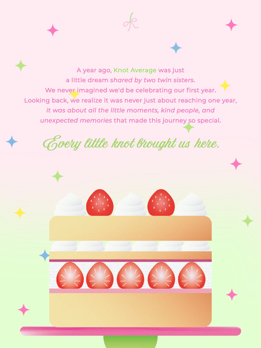 knotaverage_id's tweet photo. From the bottom of our hearts, thank you for being part of our very first chapter. We truly wouldn't be here without your love and support🥹🫶🏻

Happy first anniversary to us, and to our lovely Knotties!!🎂 Here's to many more beautiful little moments together✨️

#imknotaverage https://t.co/uJlkQGlFOu