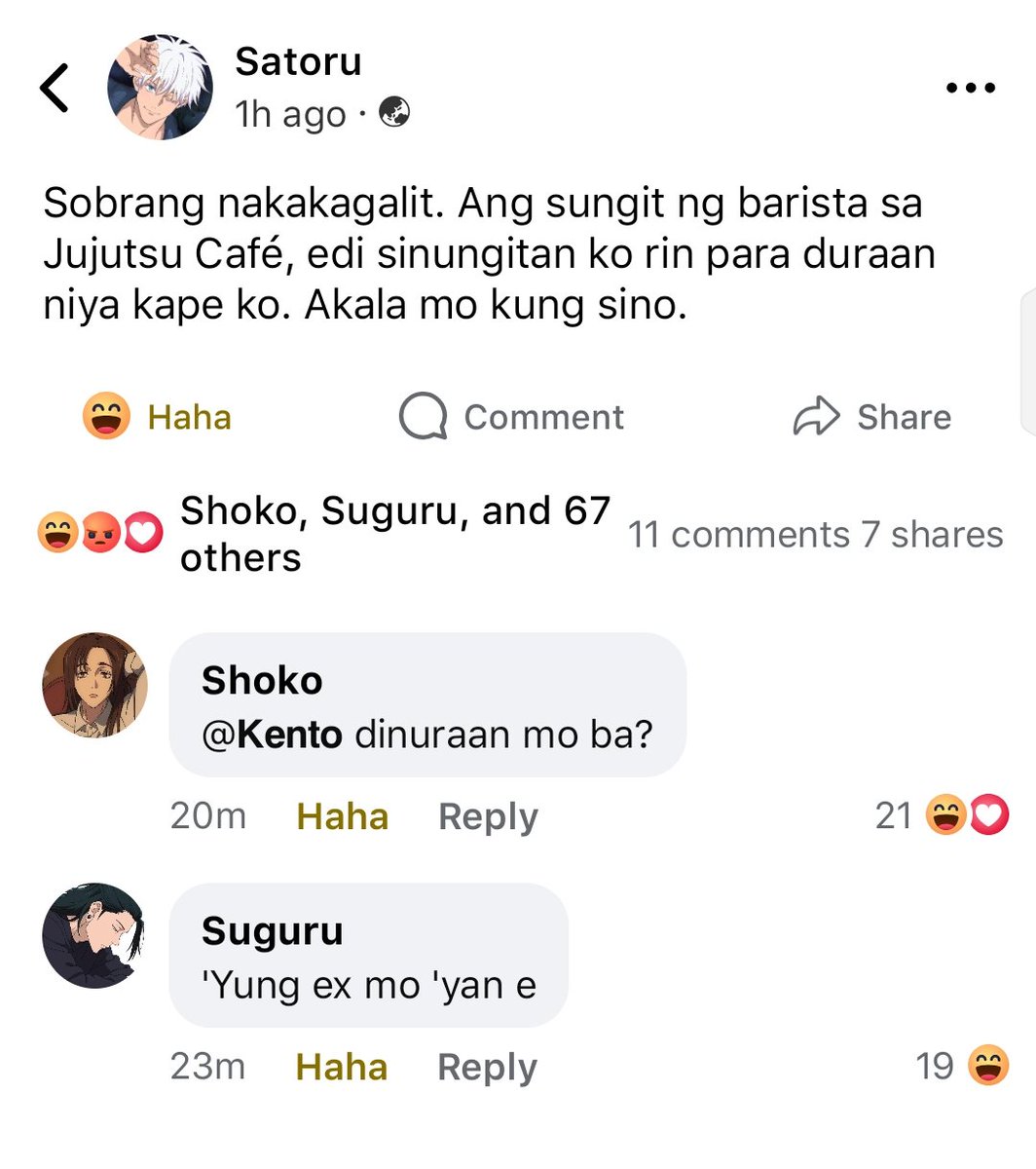 ocellily's tweet photo. basta laging trip ng mundo si #satoru https://t.co/6Dp02TSXfu