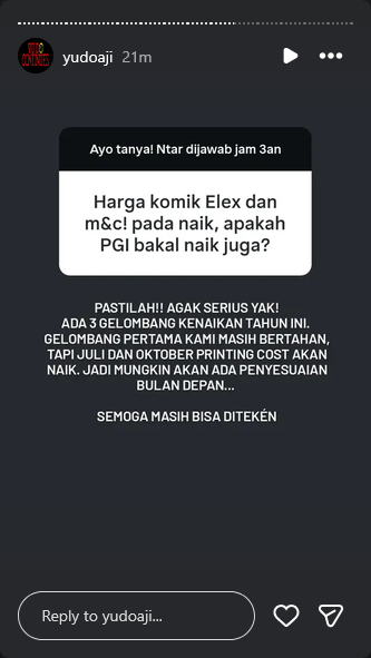 kampretlordz's tweet photo. Bersiaplah kawan-kawan

harga komik akan naik
sekali lagi, harga komik akan naik

Badai akan segera datang

Tapi kalau dihitung harga komik sekarang sudah dipertahankan dari 2 tahun lalu https://t.co/YoSuvoJnfV