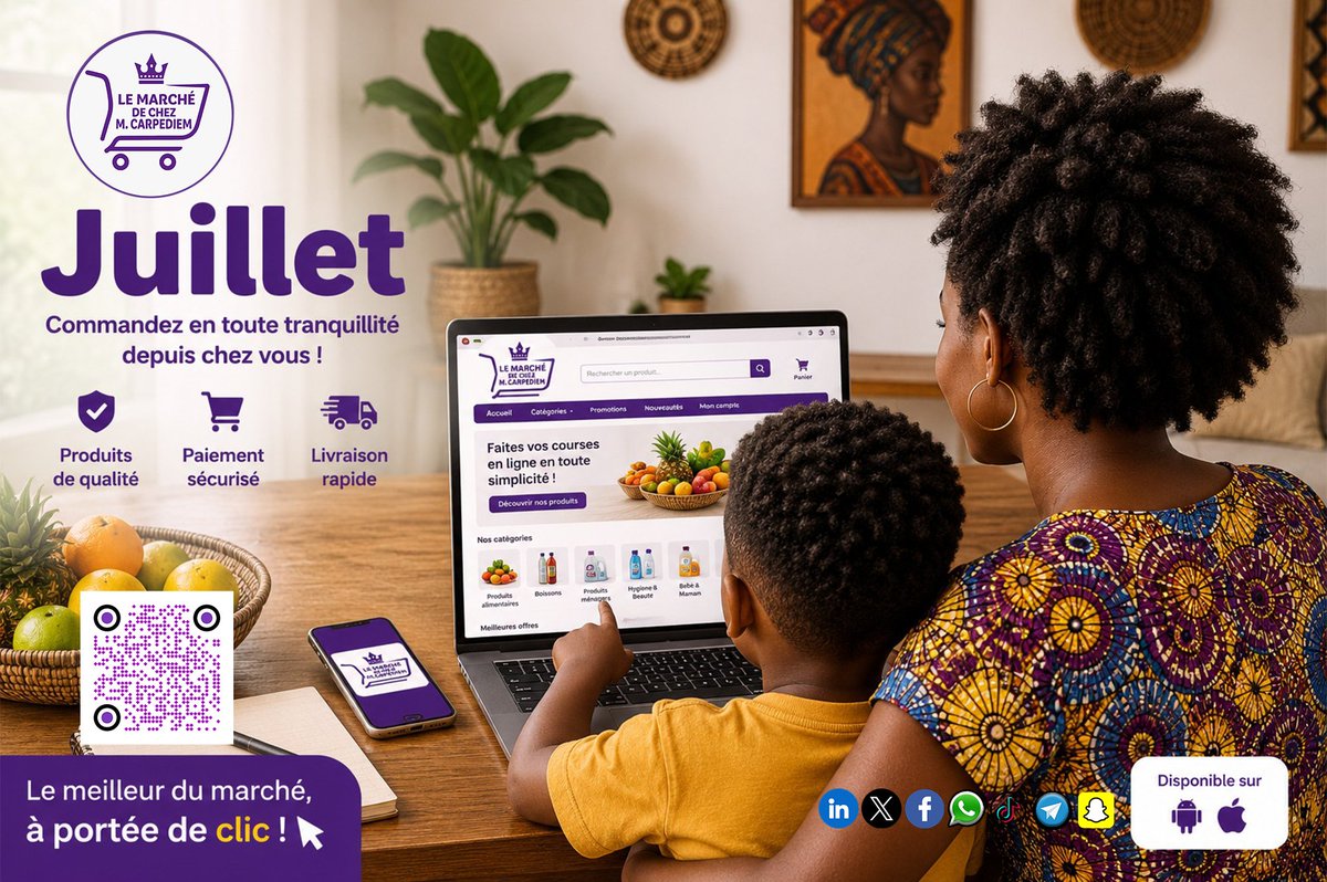 CarpediemChez's tweet photo. JUILLET COMMENCE, LES MEILLEURES AFFAIRES AUSSI !

Ne perdez plus de temps à chercher… trouvez tout ce qu'il vous faut ici !

Nos Statuts WhatsApp :
(+237) 620.51.82.28

Facebook :
https://t.co/mIYTm9CO7y

Chaîne WhatsApp :
https://t.co/KFQDIq187y

#CHEZMCARPEDIEM
#LaSolution! https://t.co/XGgf01e8g0