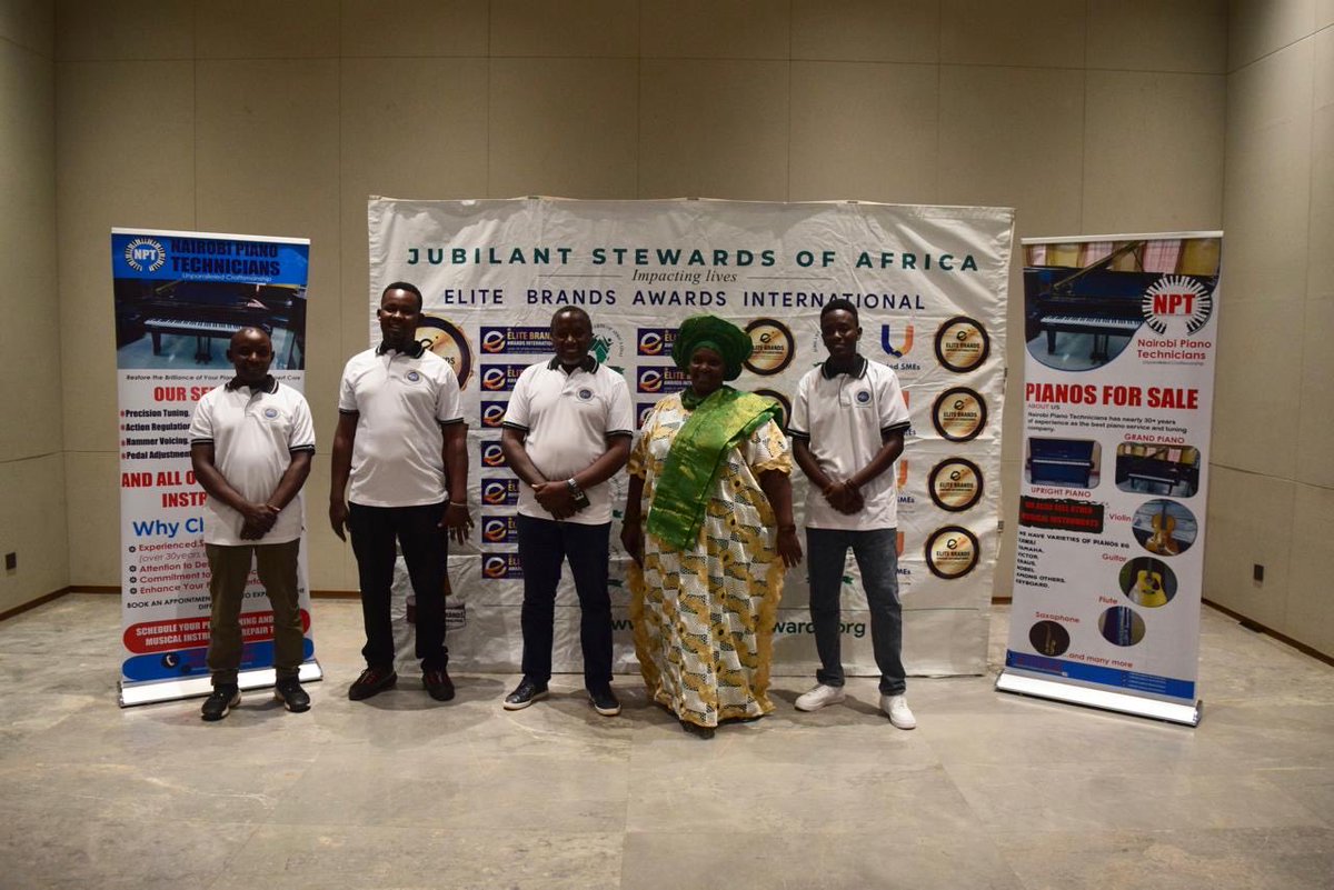 nbopiano's tweet photo. Proud to have represented Nairobi Piano Technicians at the Elite Brands Awards International. 🏆

A memorable milestone. Thank you for being part of our journey. 🎹✨

#EliteBrandsAwards #NairobiPianoTechnicians #BusinessExcellence #Teamwork #KenyaBusiness https://t.co/qI6JVauuW0
