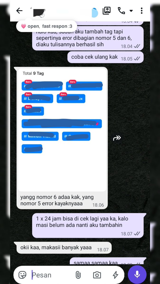 taroolatteya's tweet photo. testi tambah tagar GTC
hal yg sangat amat wajar error ga masuk tag GTC-nya, keep calm cek lagi setelah 1 x 24 jam, konfirmasi ulang jika masih tidak ada nanti aku tambahin🙌🏻 https://t.co/RHjcqfNHC5