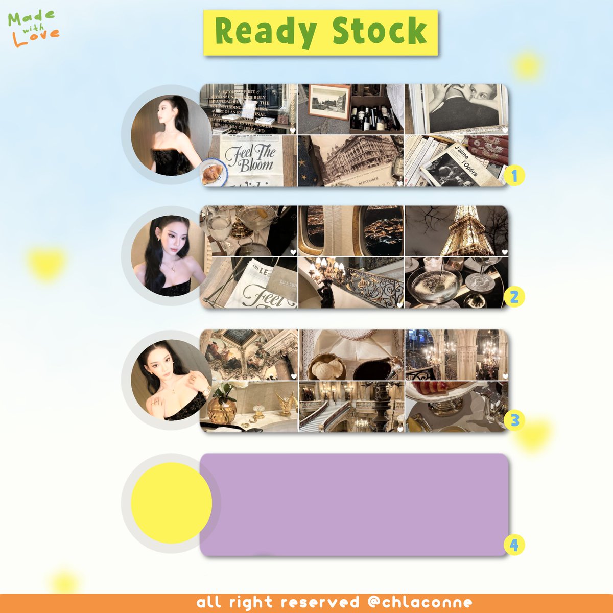 chlaconne's tweet photo. help repost, thank u! 

halo teman-teman semua aku ada layout ready stock moodboard GG cs (clearance sale) harganya menjadi 3.500/1 layout dan 10.000/3 layout 🌺 yang berminat bisa langsung meluncur ke DM yaap 💬

#zonauang https://t.co/O7eD8dzPkC