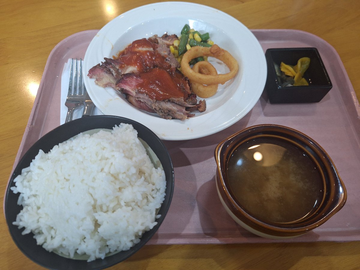 greatpmofsei's tweet photo. #今日のランチ 
🎵木曜日はチキン🍗フリッター
　金曜日はビーフブリスケット～ッ
　土曜日はチキン🍗クリームゥ～
　そして、日曜日は生姜焼き～ッ↗️ https://t.co/xq8bZq61IM