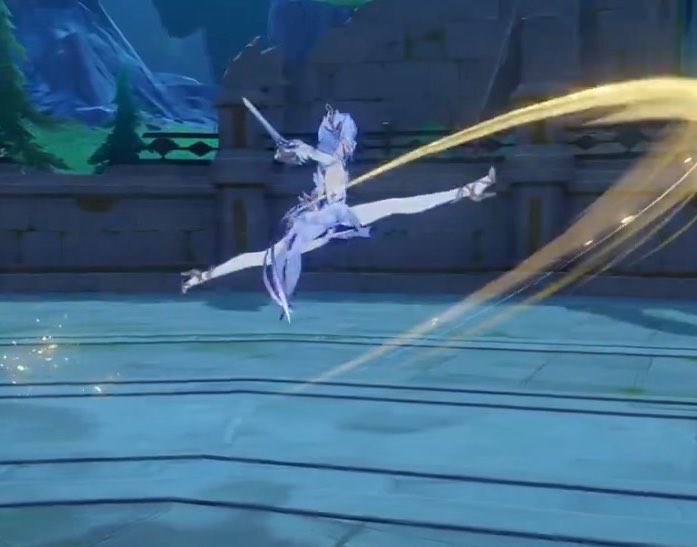 odetteverse's tweet photo. // odette genshin leaks 

for a split second odette in her gameplay looked like this image and i can’t stop laughing https://t.co/31jHCIdigD