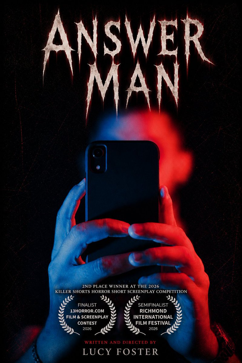 Mijmeister's tweet photo. ANSWER MAN has officially entered pre-production.
The Award-Winning screenplay is coming to the big screen!
Written & Directed by @LucyElizaFoster
Produced by James L Perkins
An #AltViewProductions Production
#AnswerMan #HorrorFilm #IndieFilm #ShortFilm #AltViewProductions https://t.co/2gtRMkikY5