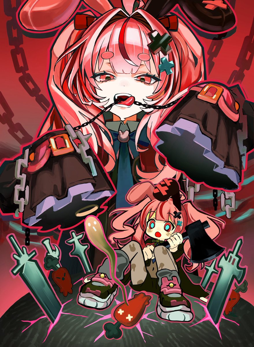 _yuurei_0's tweet photo. ❤️‍🔥お仕事❤️‍🔥

兎鞠まりさん活動8周年記念イラスト描かせていただきました❤️‍🔥 https://t.co/LJrNTDtBaO