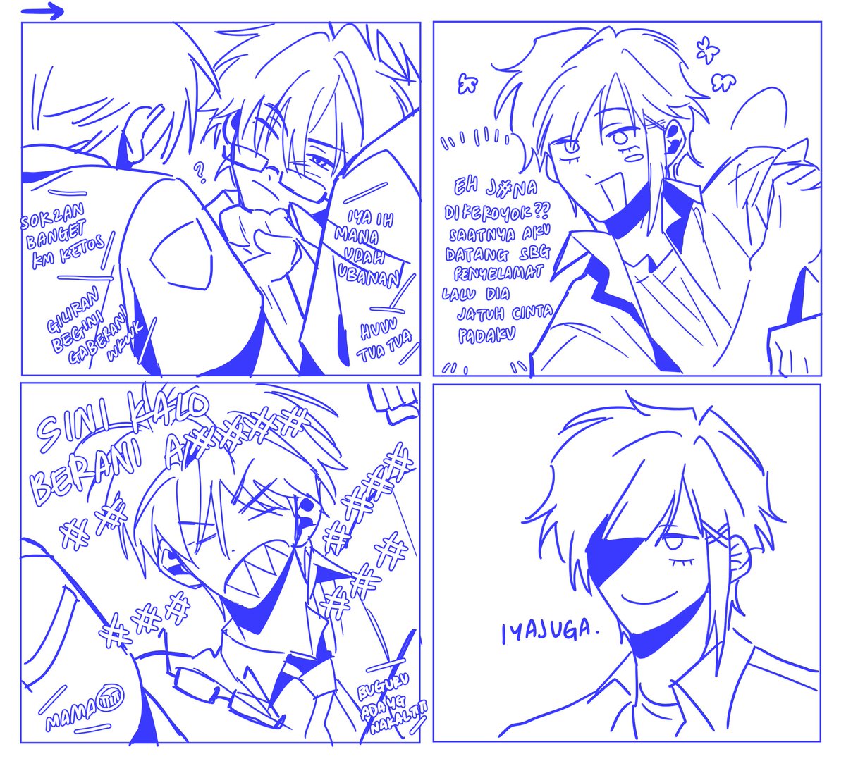 11t0g34's tweet photo. hc gw ke #notesun highschool au https://t.co/w77uhoG5U1