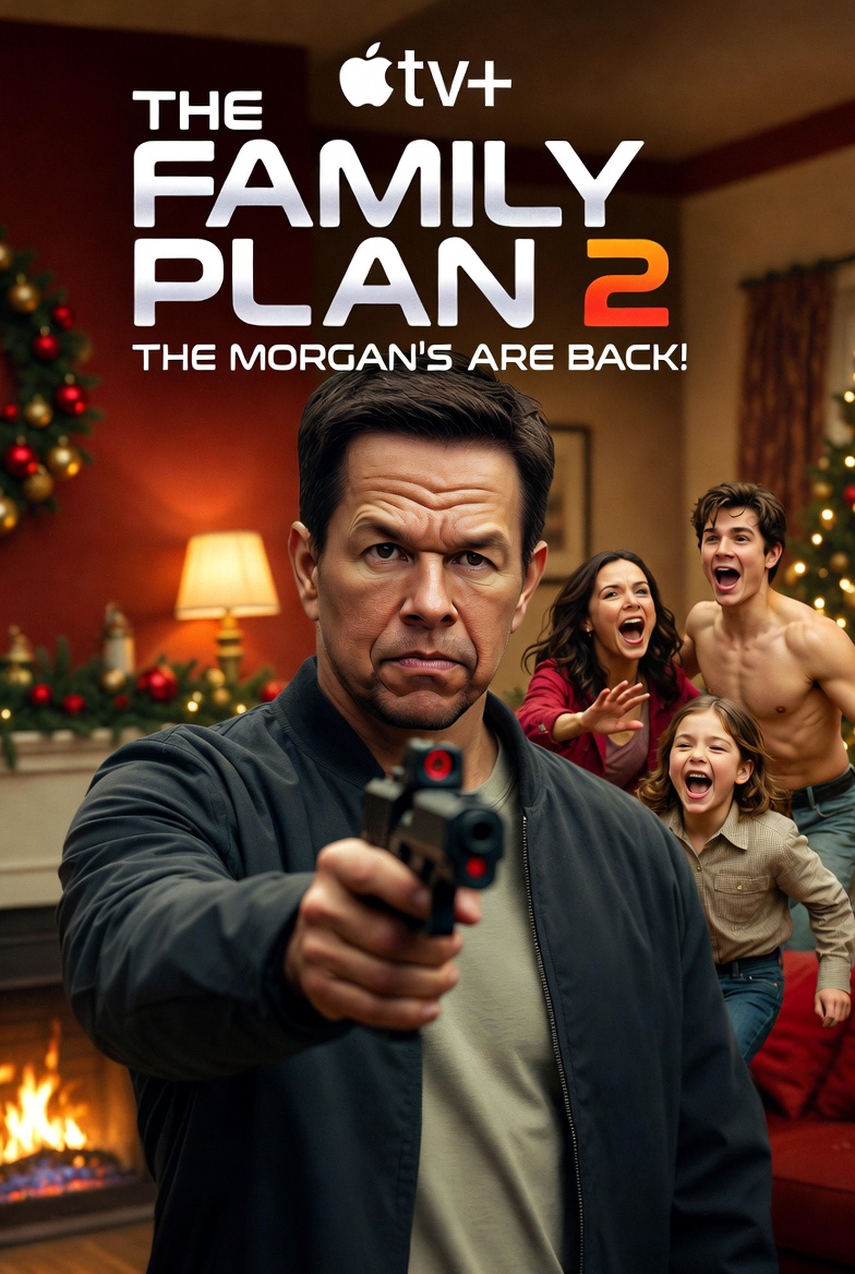 Godsgrace744866's tweet photo. The Family Plan 2* (2025), capturing the family comedy vibe with Mark Wahlberg as the dad:**

The film is a holiday-set action-comedy sequel where the family goes on vacation but chaos ensues from the dad's past. The boyfriend scene you saw is one of the funnier domestic moments. Enjoy! 🎥