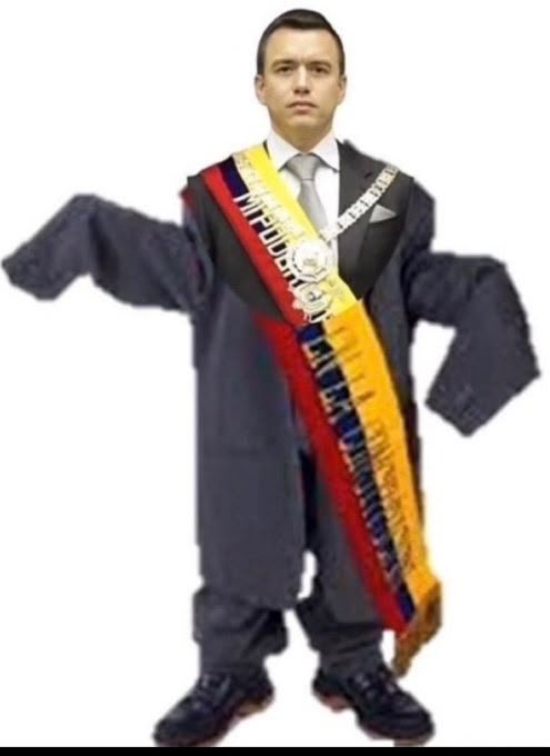 dacarr0's tweet photo. @miss_elig Tranquilo SUDACA 

Son pequeñitos como su presidente @DanielNoboaOk

Ah y muy habladores, come cuyos e invasores de embajadas https://t.co/iSs1aqXUyv