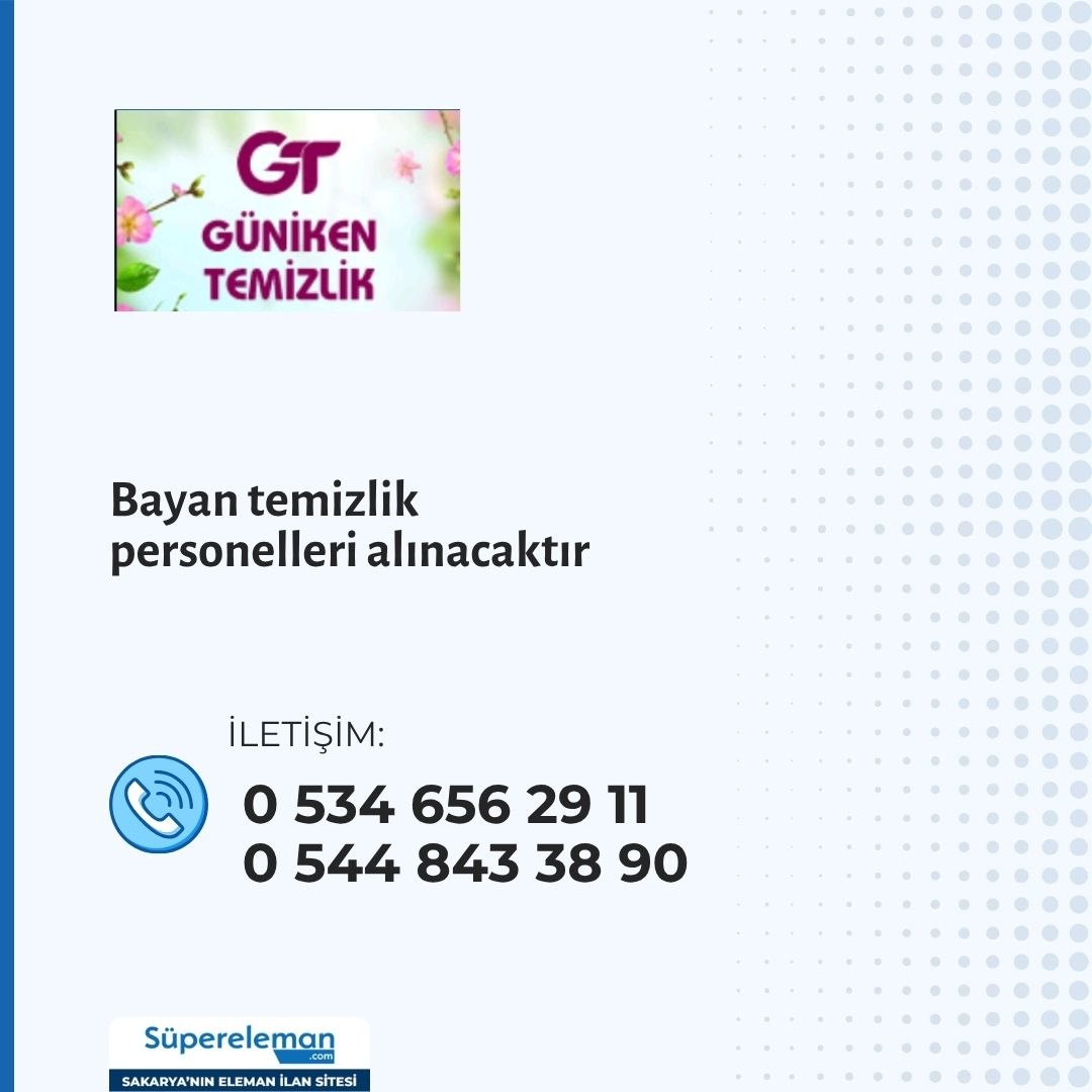 SuperEleman's tweet photo. Bayan temizlik personelleri alınacaktır

📌 İlan Detayları:
https://t.co/brToiagg5O

🌐 Daha fazla ilan görmek için web sitemizi ziyaret edebilirsiniz: https://t.co/WEYLif47Hw #sakarya #işilanı #işfırsatı #personel #elemanaranıyor https://t.co/MGmHIsAd9n