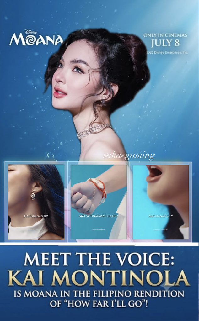 Sakae028's tweet photo. Kai Montinola is officially the voice behind the Filipino rendition of Disney’s “How Far I’ll Go” for Moana! 

Kai once dreamed of performing a song for Disney, and now that dream has become a reality. Congratulations, Kaisha! So proud of you! 💖

#KaiMontinola #Moana https://t.co/gfguVFGsEK