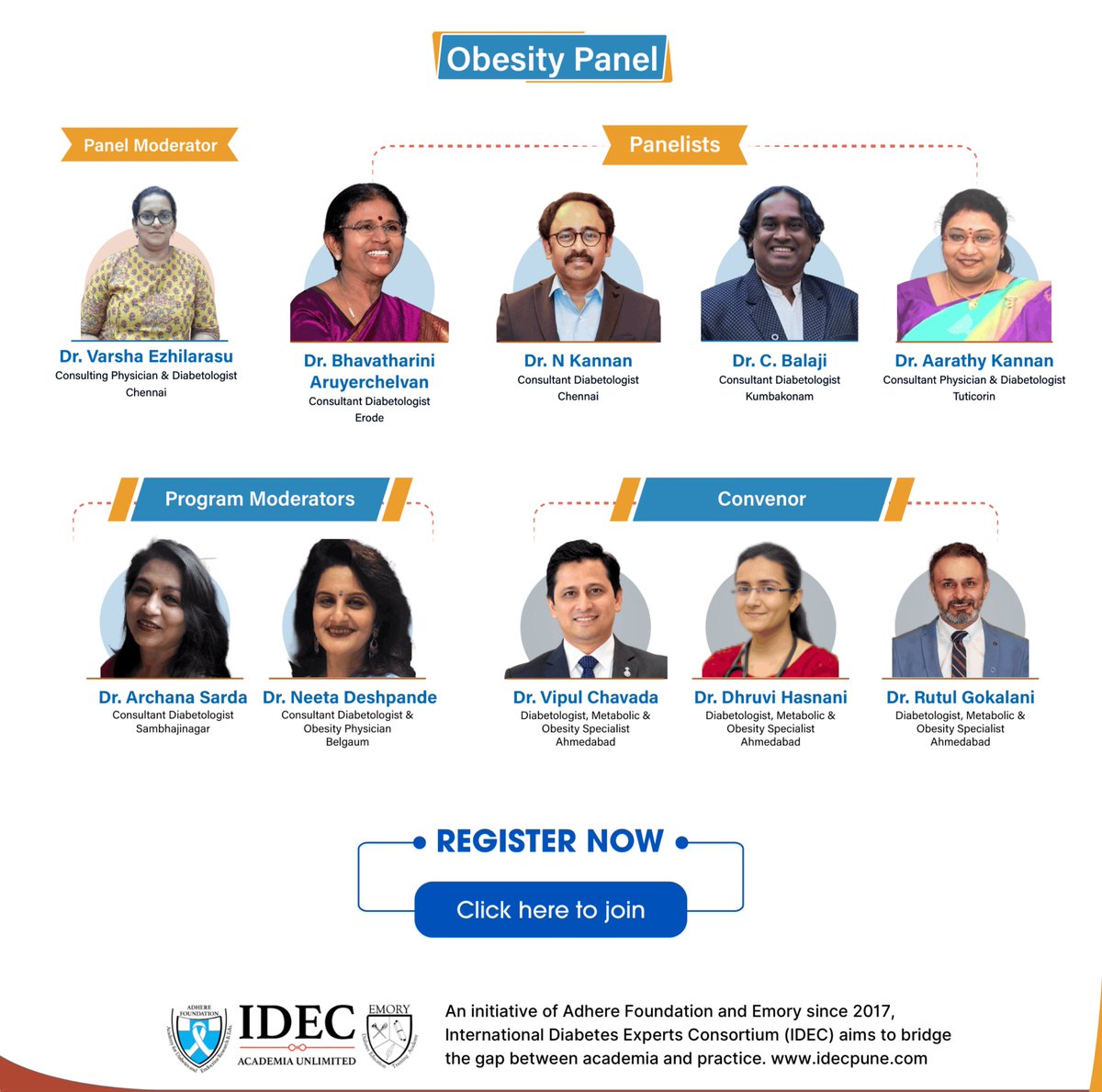 IdecPune's tweet photo. 📢 Don't miss the IDEC Regional Experts Meeting!

🗓 1 July 2026 | 🕘 9:00 PM IST

Topic: Diabetes in India

Featuring Dr. Sanjay Agarwal, Dr. V. Mohan, and an eminent panel discussing the latest in insulin therapy &amp; obesity management.

🔗 Register: https://t.co/2EQGlyzODd https://t.co/AuRYi9YNTb