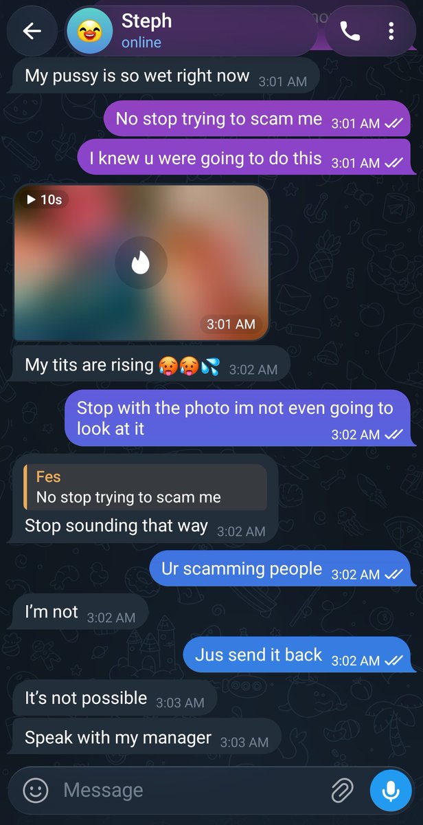 bigfes77's tweet photo. @Stephanepoyaw3 Shes a scammer https://t.co/lQLlu3ZfS9
