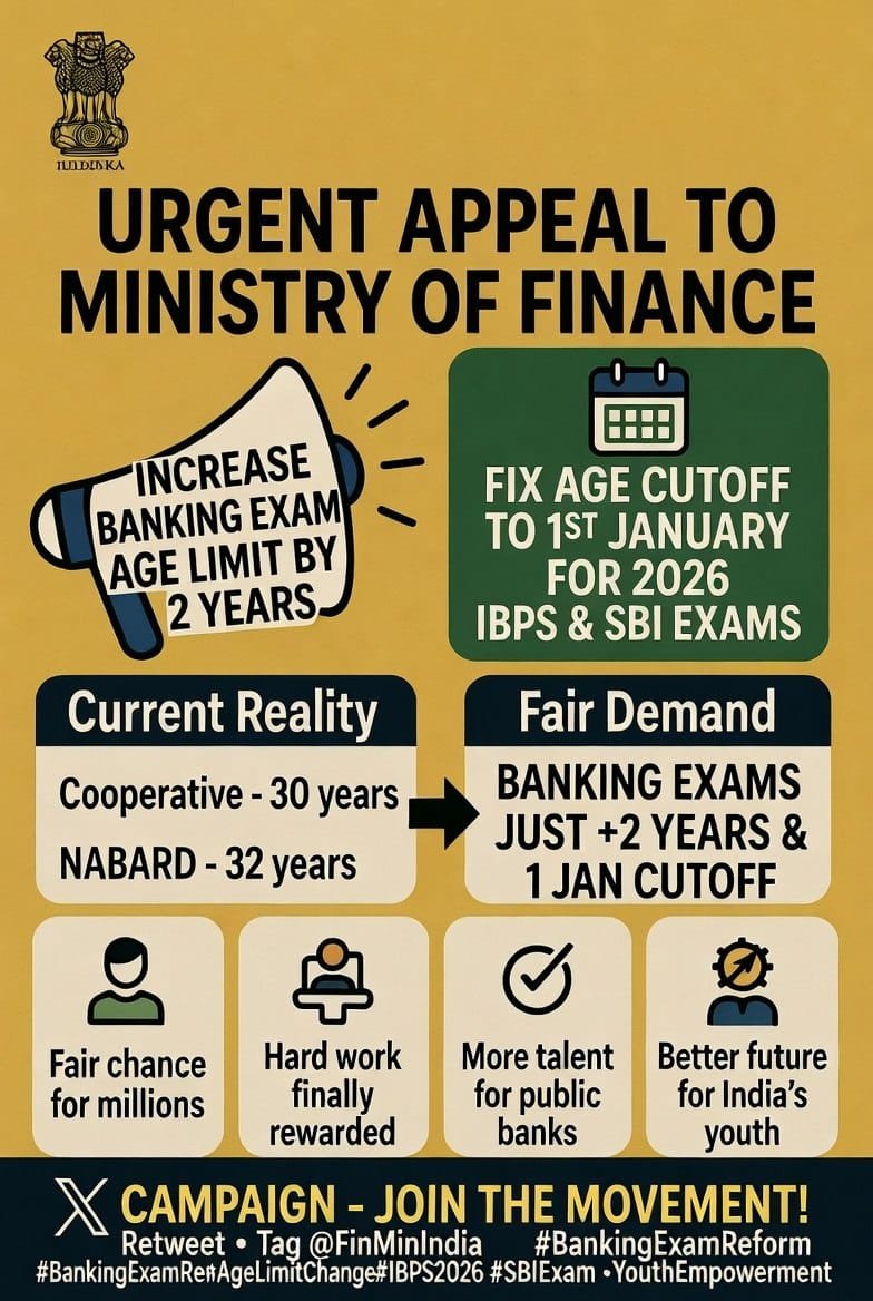 ak_krishna5's tweet photo. The demand should be taken into consideration @DrGauravGarg4
@FinMinIndia
@DFS_India 
@IBPSupdates https://t.co/jGCD6hEIMh
