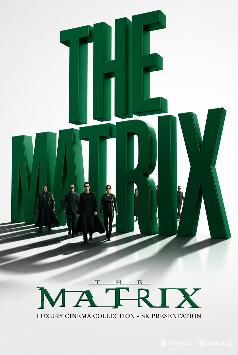MindLeakAI's tweet photo. Monumental typography meets The Matrix.
#TheMatrix #AIArt #CinematicPoster #TypographyDesign #Cyberpunk #NeonAesthetic https://t.co/YeZCL0WS7M